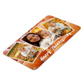 Trendy Oranje Red Family Foto's Thanksgiving Magneet (Linkerzijde)