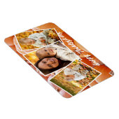Trendy Oranje Red Family Foto's Thanksgiving Magneet (Rechterzijde)
