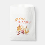 Trendy Oranje & Red Geef Bedankt & pompoen Bedankzakje (Voorkant)