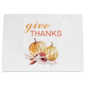 Trendy Oranje & Red Geef Bedankt & pompoen Groot Cadeauzakje (Voorkant)