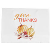 Trendy Oranje & Red Geef Bedankt & pompoen Groot Cadeauzakje (Achterkant)