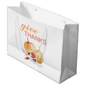 Trendy Oranje & Red Geef Bedankt & pompoen Groot Cadeauzakje (Voorkant Gekanteld)