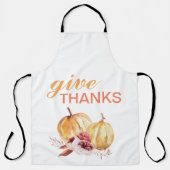 Trendy Oranje & Red Geef Bedankt & pompoen Schort (Voorkant)
