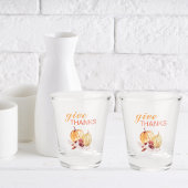 Trendy Oranje & Red Geef Bedankt & pompoen Shot Glas