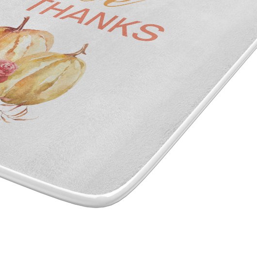 Trendy Oranje & Red Geef Bedankt & pompoen Snijplank (Hoek)