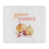 Trendy Oranje & Red Geef Bedankt & pompoen Snijplank (Voorkant)