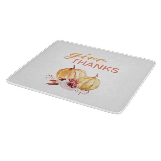 Trendy Oranje & Red Geef Bedankt & pompoen Snijplank (Hoek)