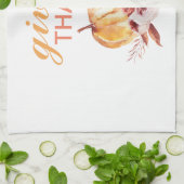 Trendy Oranje & Red Geef Bedankt & pompoen Theedoek (Gevouwen)