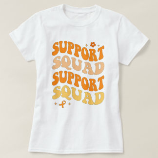 Trendy Oranje Ribbon Support Squad Leukemie T-shirt