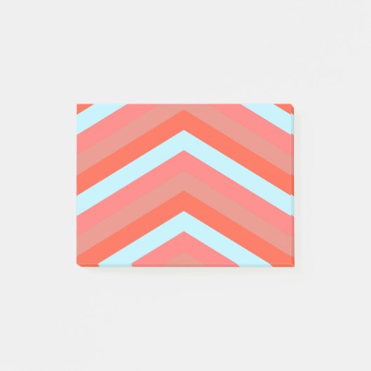 Trendy Oranje Shades Large Chevron ZigZag Pattern Post-it® Notes (Voorkant)