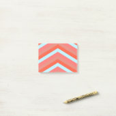 Trendy Oranje Shades Large Chevron ZigZag Pattern Post-it® Notes (Op bureau)