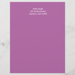 Trendy Orchid Paars Letterhead, Gepersonaliseerd Briefhoofd