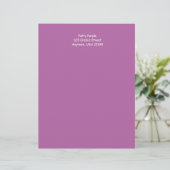 Trendy Orchid Paars Letterhead, Gepersonaliseerd Briefhoofd (Staand voorkant)