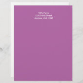 Trendy Orchid Paars Letterhead, Gepersonaliseerd Gepersonaliseerd Briefhoofd (Voorkant / Achterkant)