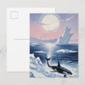 Trendy Orka Alaska Uitnodiging Briefkaart (Voorkant / Achterkant)