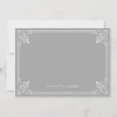 Trendy Ornamental Rehearsal Dinner Kaart (Achterkant)