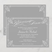 Trendy Ornamental Rehearsal Dinner Kaart (Voorkant / Achterkant)