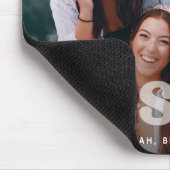 Trendy Overlay Bestie Typografie Foto Muismat (Hoek)