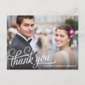 TRENDY OVERLAY | BRUILOFT BEDANKT POST KAART (Voorkant)