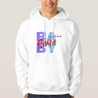 Trendy Oversized 'BA Santa' Lettering Christmas Ho Hoodie