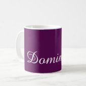 Trendy Paars - Aanpasbare naam koffiemok (Voorkant links)