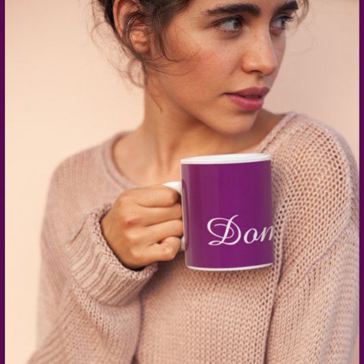 Trendy Paars - Aanpasbare naam koffiemok