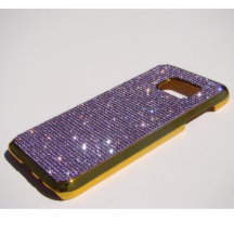 Trendy Paars Amethyst Samsung Galaxy S7 Gold Hoesj