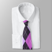 Trendy Paars Argyle Stropdas (Gebonden)