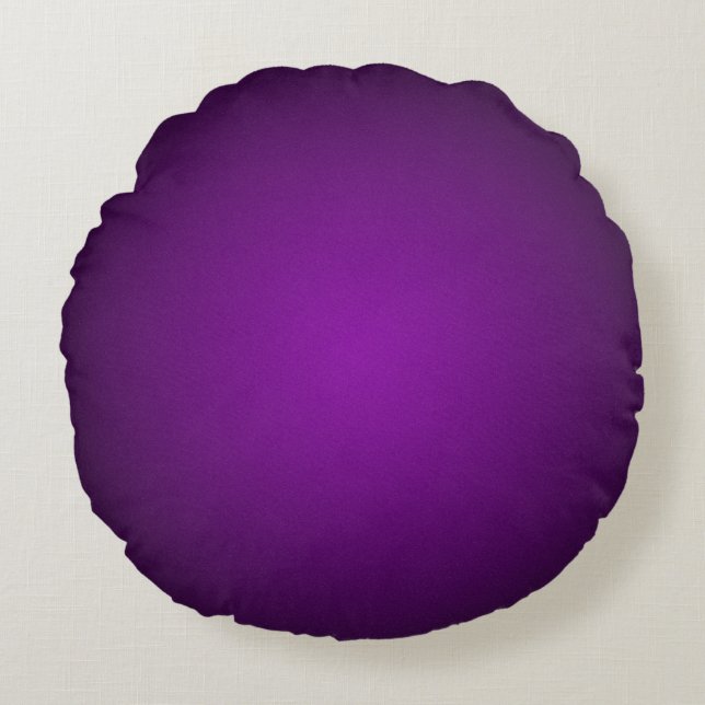 Trendy Paars-Black Grainy Vignette Rond Kussen (Voorkant)