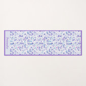 Trendy Paars Blue Star Pattern Zen Yoga Namaste Yogamat (Achterkant (horizontaal))