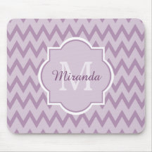 Trendy Paars Chevron Zigzag Name en Monogram