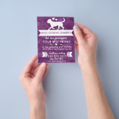 Trendy Paars Dog Grooming Flyer - (Hand)