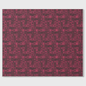 Trendy Paars en Bright Pink Square Pattern Cool  Cadeaupapier (Vlak)