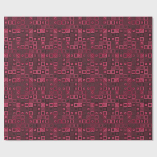 Trendy Paars en Bright Pink Square Pattern Cool  Cadeaupapier (Vlak)