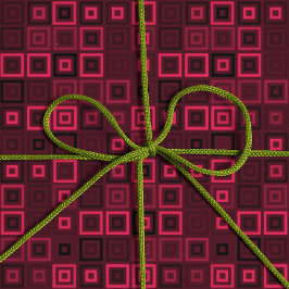 Trendy Paars en Bright Pink Square Pattern Cool  Cadeaupapier