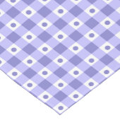 Trendy Paars en White Gingham Check Pattern Korte Tafelloper (Hoek)
