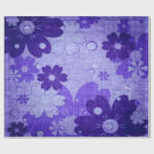 Trendy Paars Flower Cadeaupapier (Vlak)