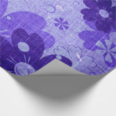 Trendy Paars Flower Cadeaupapier (Hoek)