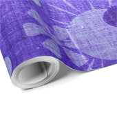 Trendy Paars Flower Cadeaupapier (Rol Hoek)