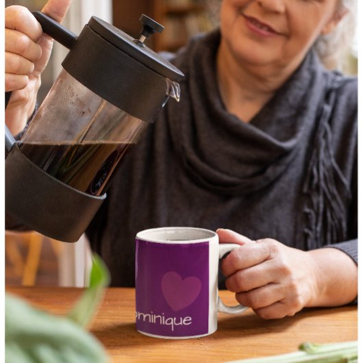 Trendy Paars - Koffiemok Met Hart