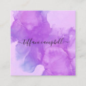 Trendy Paars make up artiest Vierkante Visitekaartje (Voorkant)