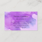Trendy Paars make up artiest Visitekaartje (Achterkant)