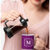 Trendy Paars - Monogram Coffee Mok