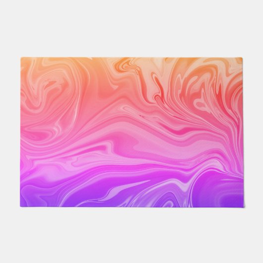 Trendy Paars Red Yellow Abstract  Deurmat (Voorkant)