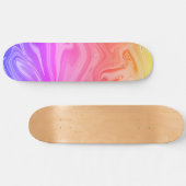 Trendy Paars Red Yellow Abstract Persoonlijk Skateboard (Horizontaal)