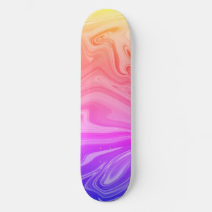 Trendy Paars Red Yellow Abstract Persoonlijk Skateboard
