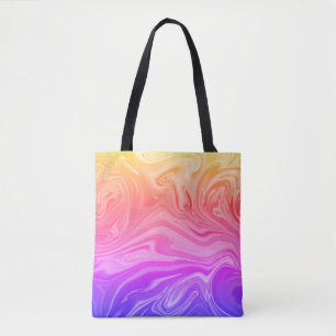 Trendy Paars Red Yellow Abstract Tote Bag