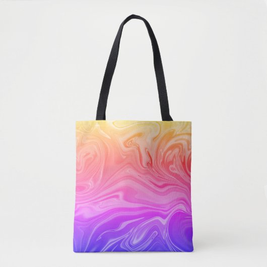 Trendy Paars Red Yellow Abstract Tote Bag (Voorkant)