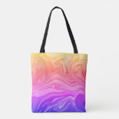 Trendy Paars Red Yellow Abstract Tote Bag (Achterkant)