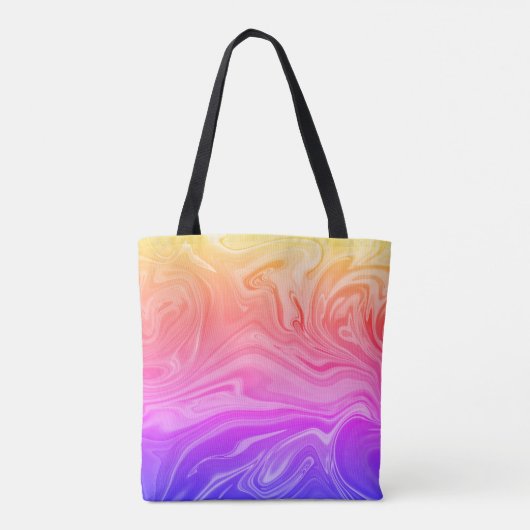 Trendy Paars Red Yellow Abstract Tote Bag (Achterkant)